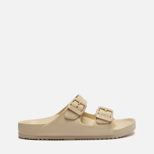 Slide Brizza Off-White Flatform Tiras