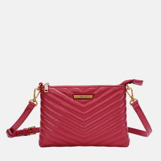 Bolsa Santra Lolla Pequena Material Soft Vermelho Cherry Alça Transversal