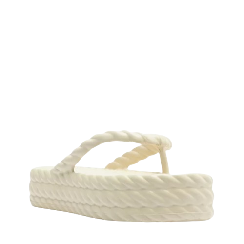 Sandália Brizza Arezzo Off-White Flatform Marrocos Mid