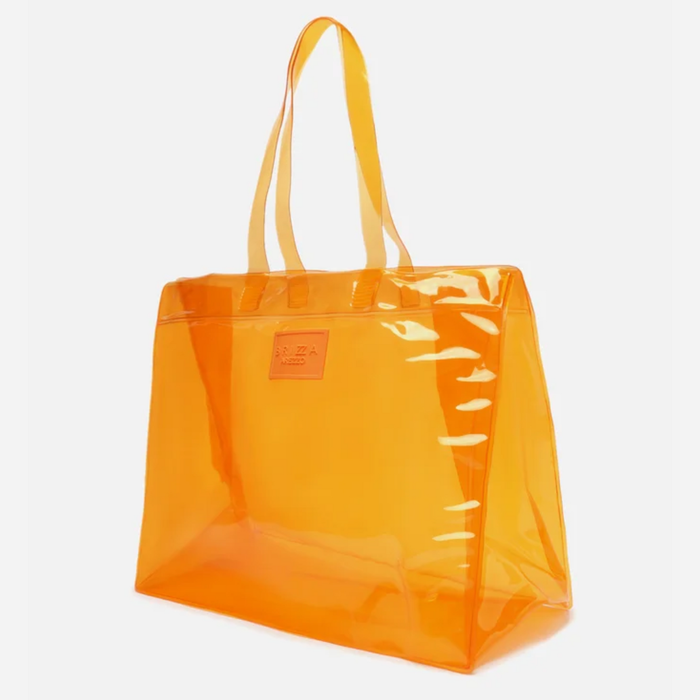 Bolsa Brizza Laranja Shopping Grande Transparente