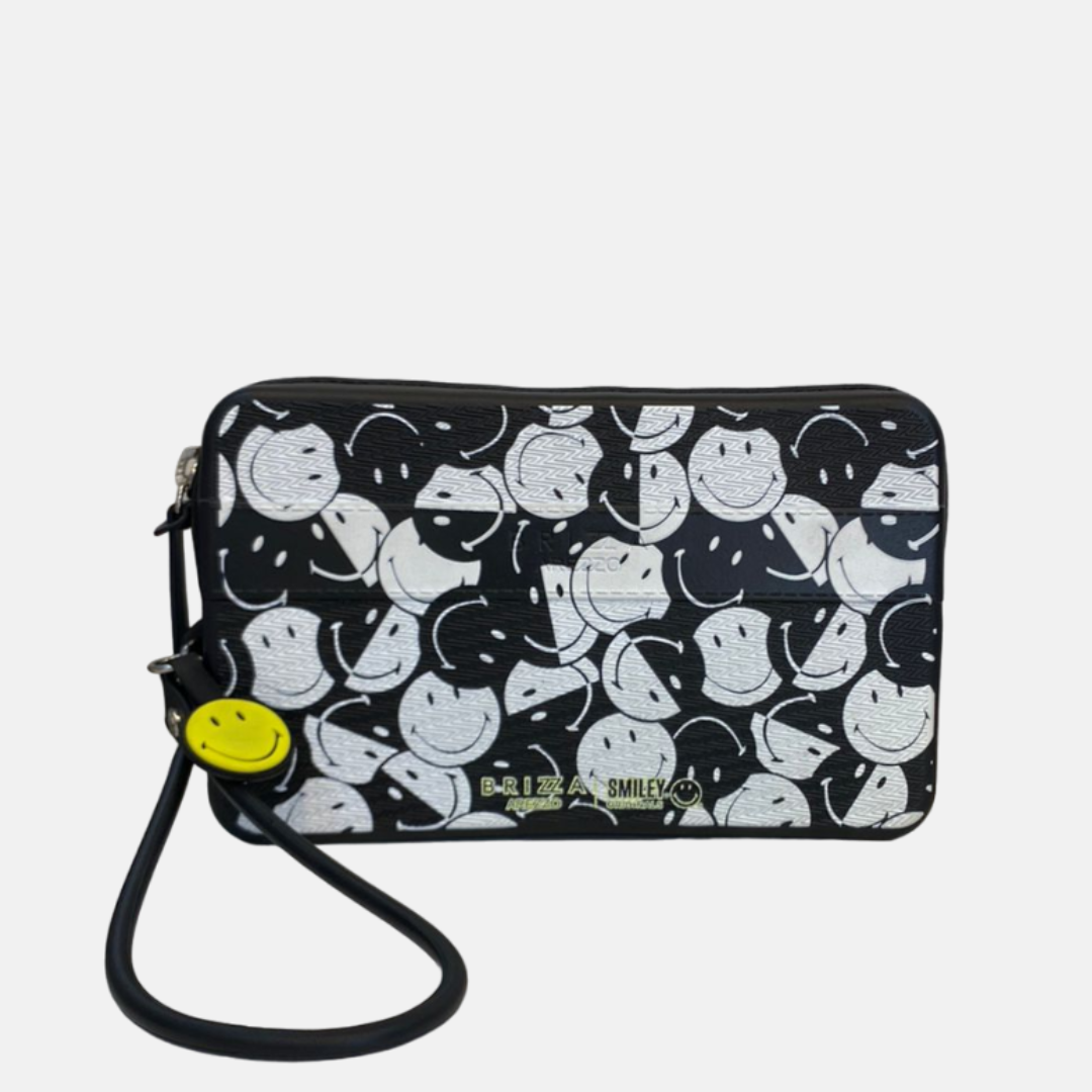 Clutch Brizza Arezzo Preta Smile Alça Malu