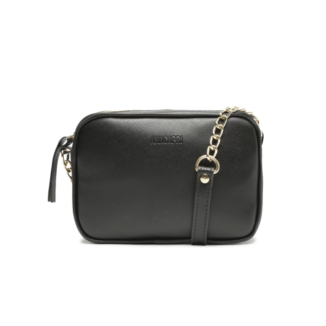 Bolsa Anacapri Crossbody Preta Essencial Pequena