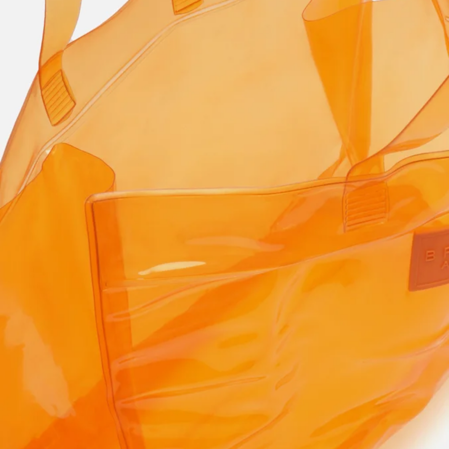 Bolsa Brizza Laranja Shopping Grande Transparente