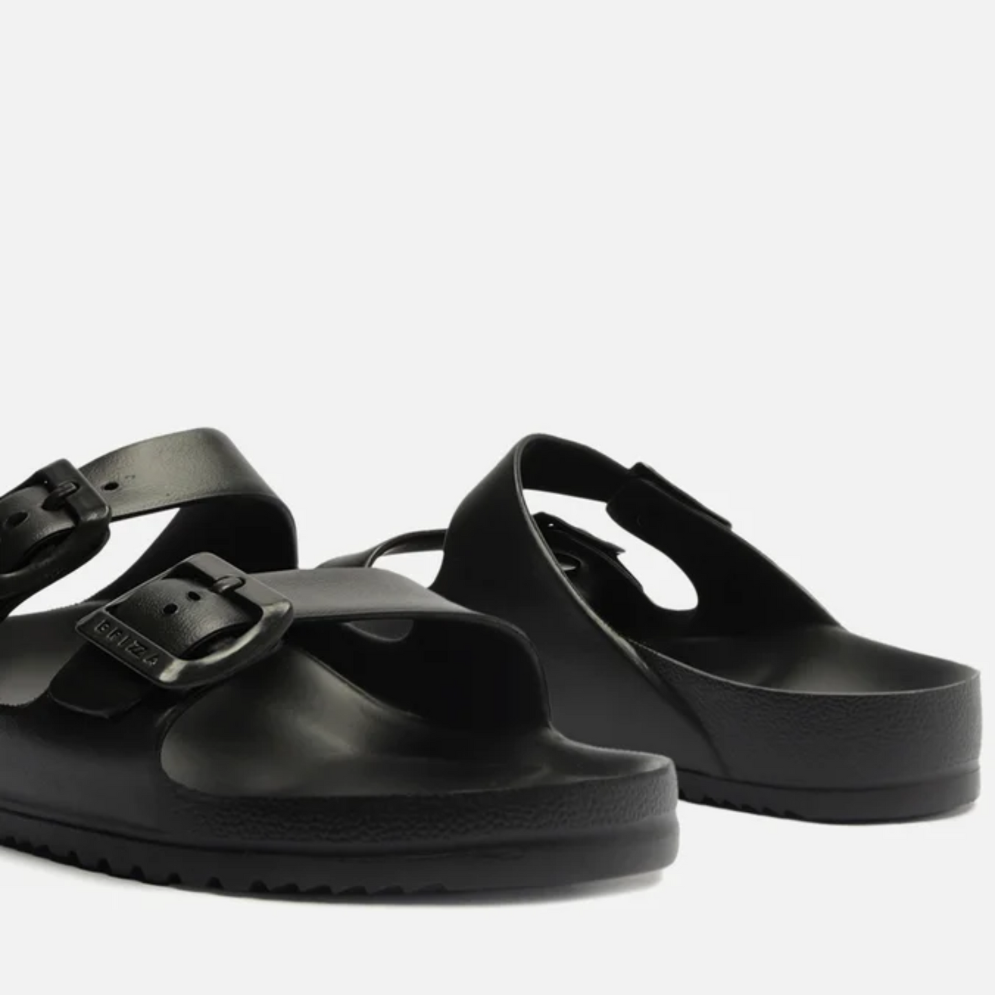 Slide Brizza Preto Flatform Tiras