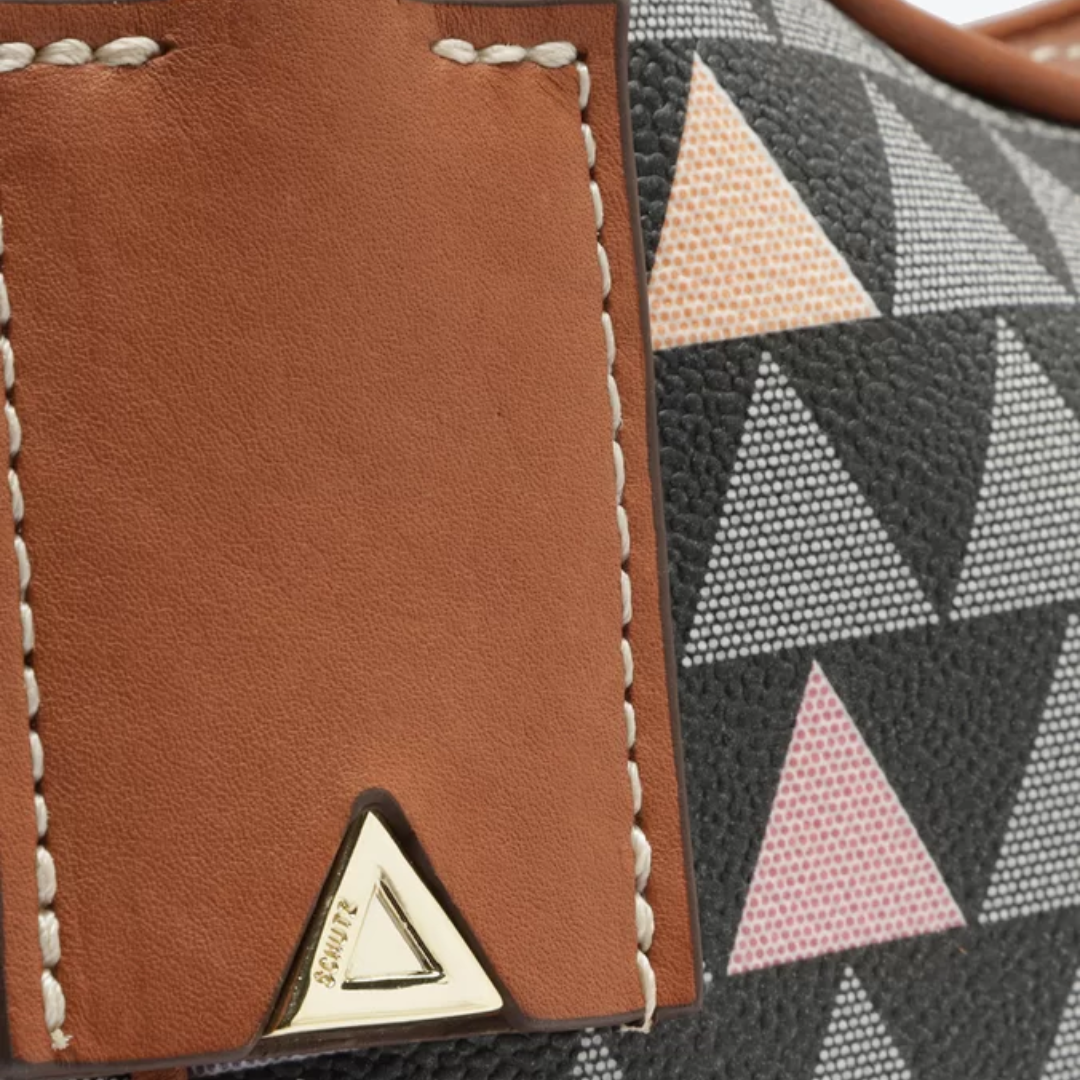 Bolsa Tiracolo Média Triangle Preta