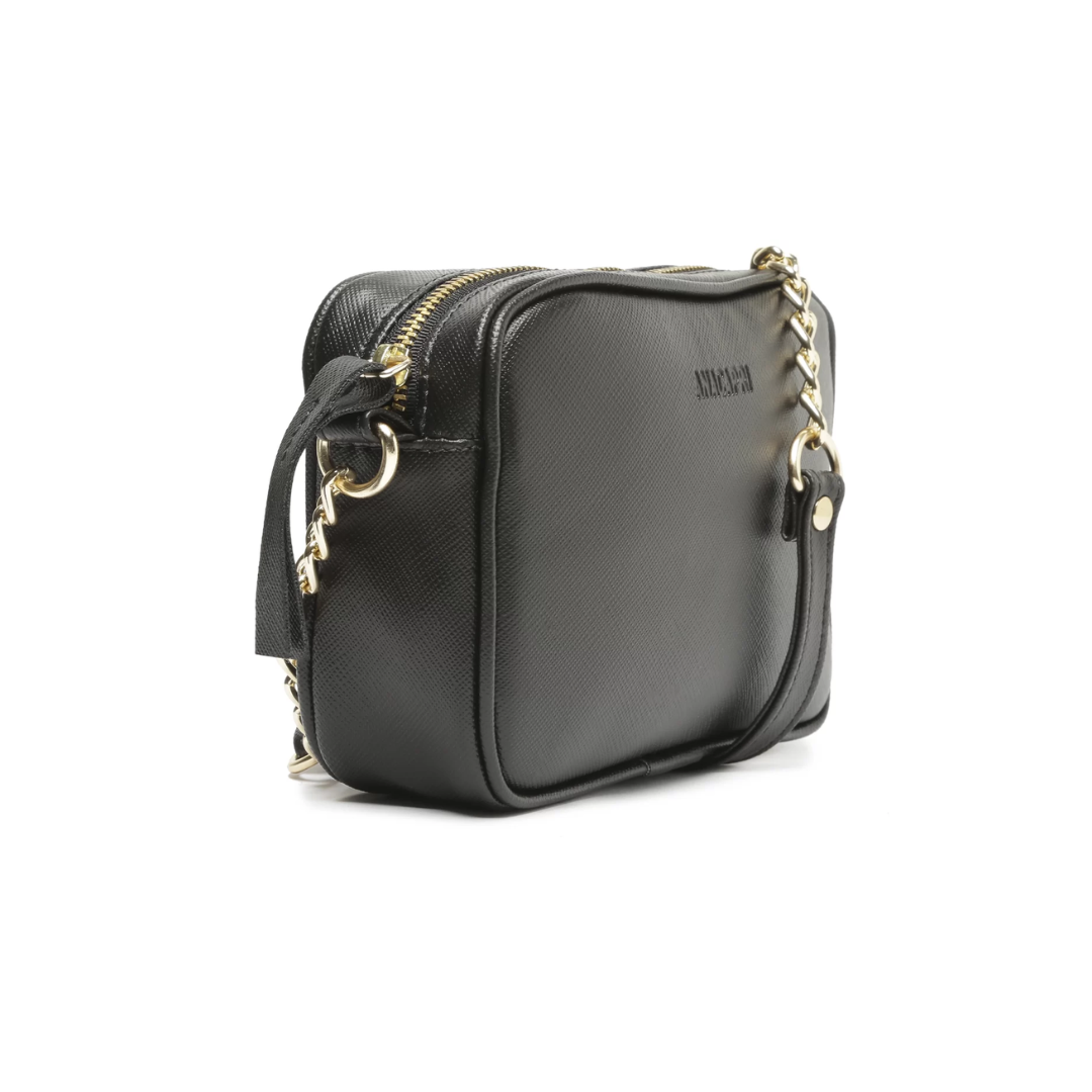 Bolsa Anacapri Crossbody Preta Essencial Pequena