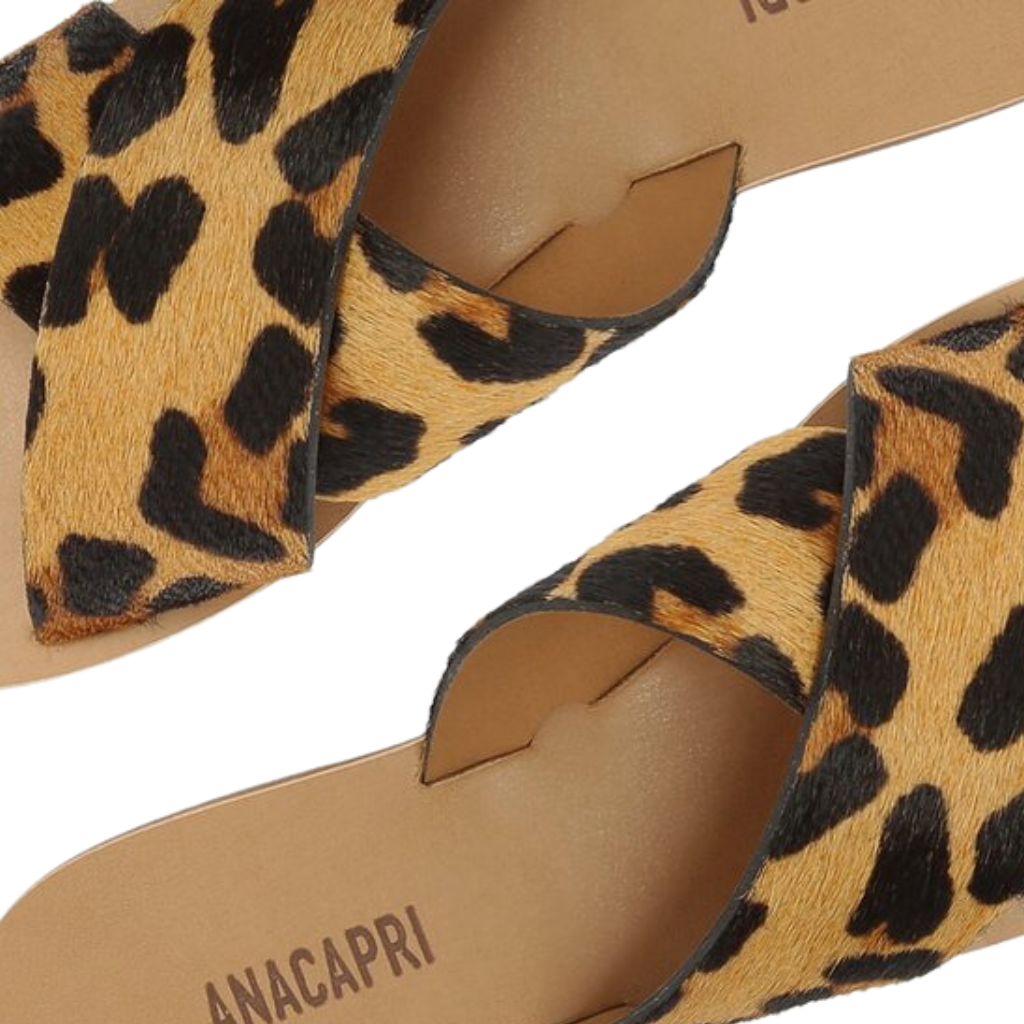 Rasteira Anacapri Animal Print Tiras Cruzadas