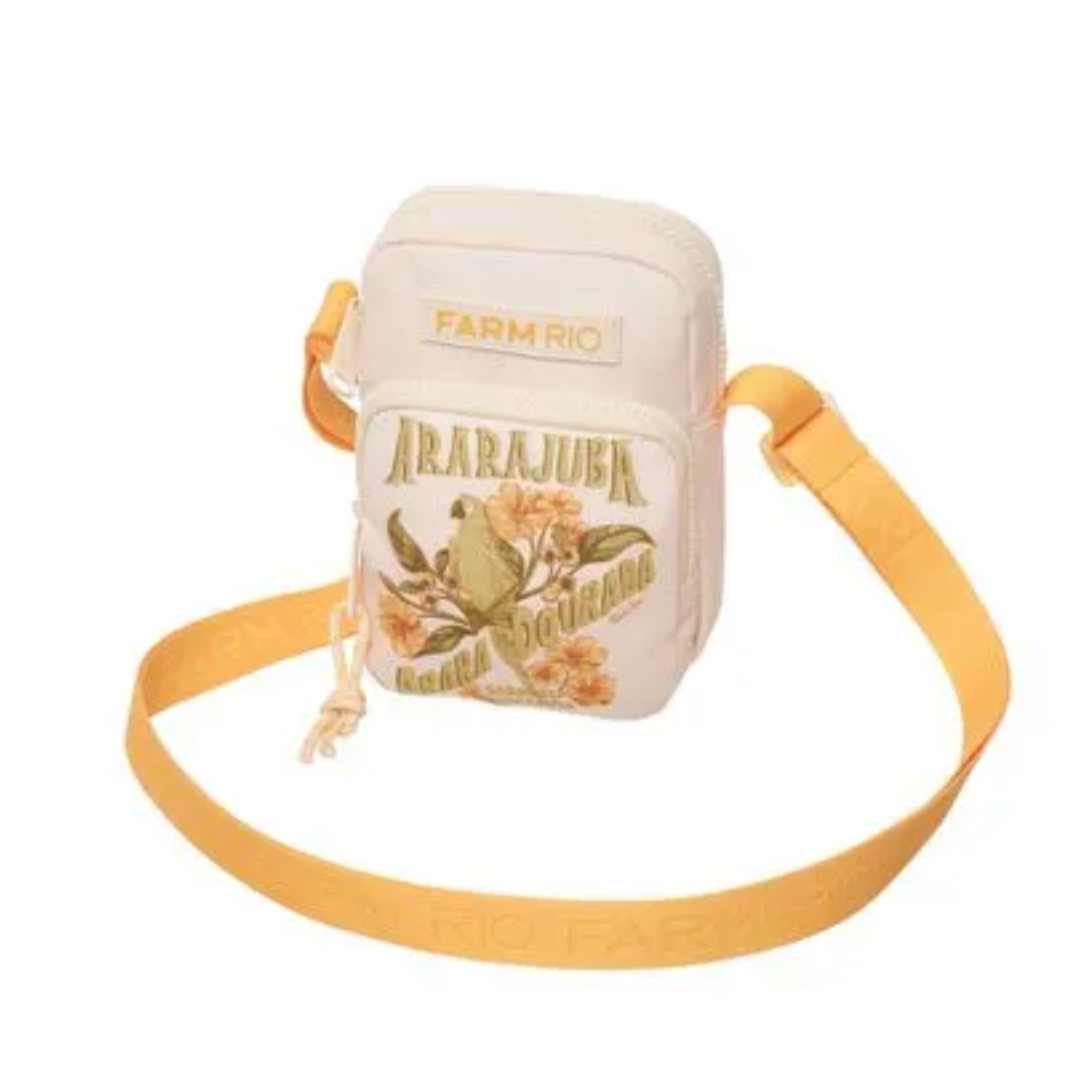 Bolsa Farm Da Gema Floral Ararajuba