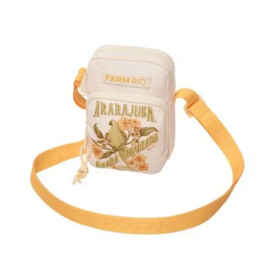 Bolsa Farm Da Gema Floral Ararajuba