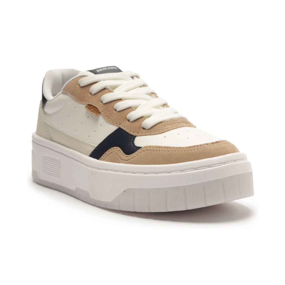 Tênis Anacapri Flatform Branco e Marinho