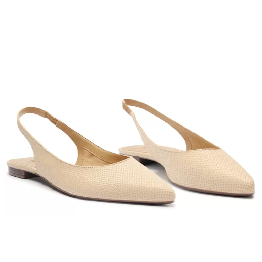 Sapatilha Anacapri Slingback Nude Palha