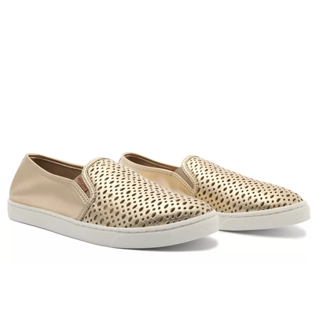 Tênis Anacapri Slip On Dourado Ana