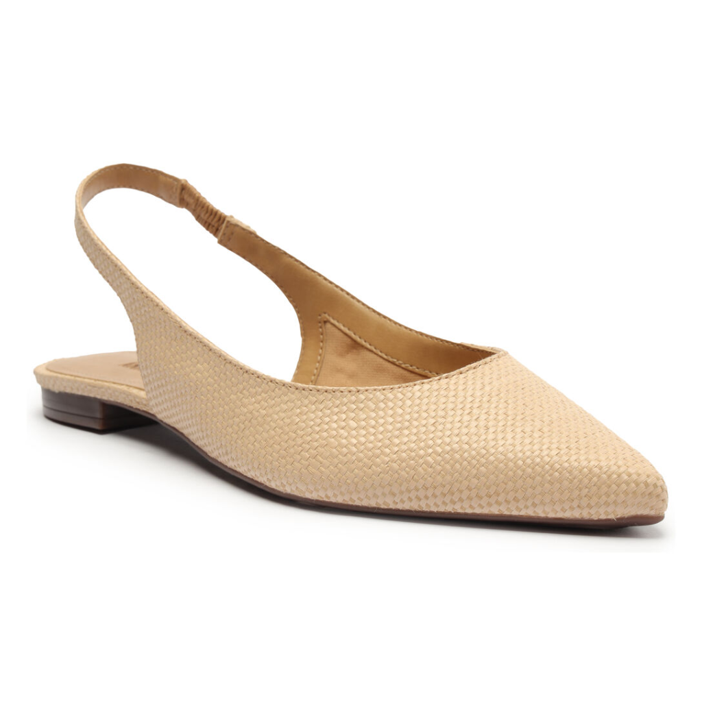 Sapatilha Anacapri Slingback Nude Palha