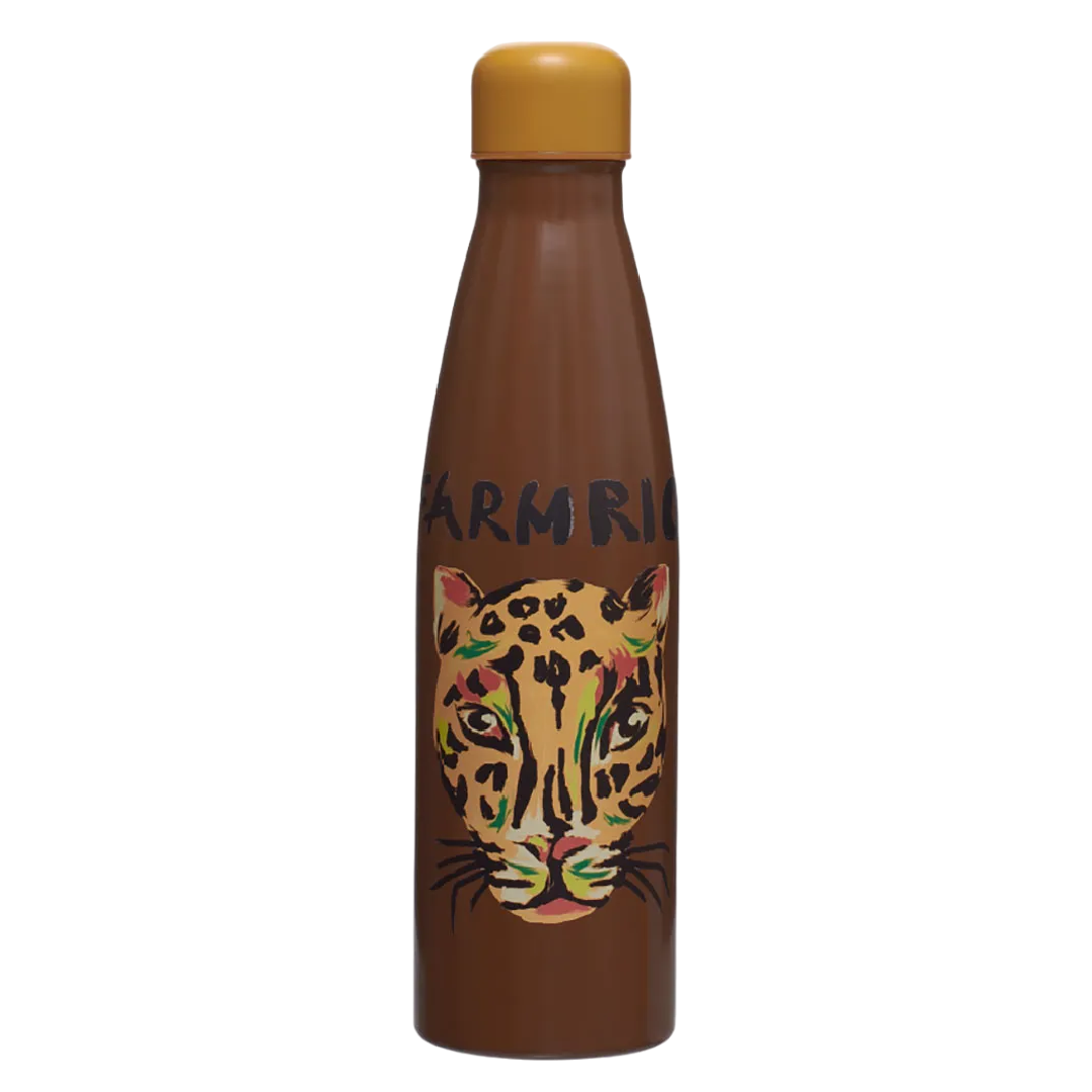 Garrafa Farm Glub Glub 500ml Tigre Marrom