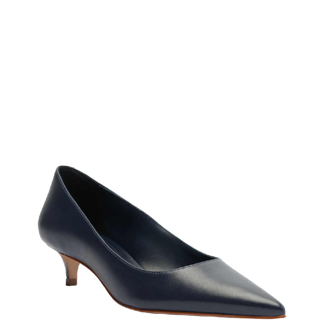 Scarpin Schutz Laura Mid Couro Azul