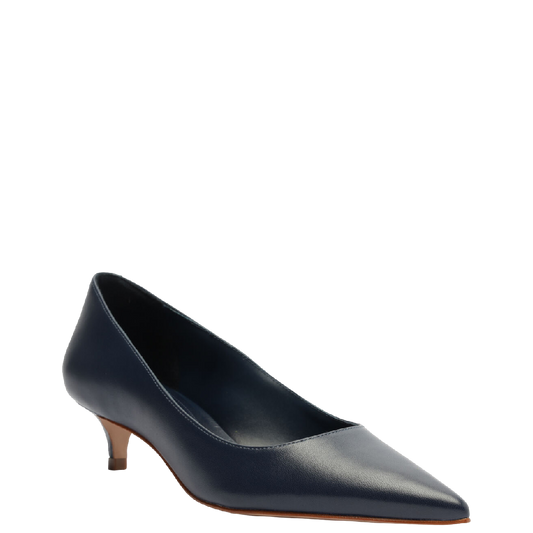 Scarpin Schutz Laura Mid Couro Azul