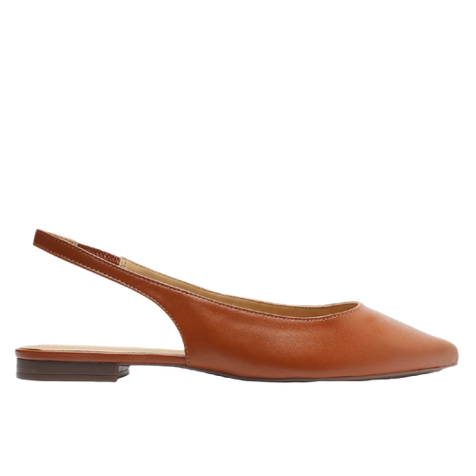 Sapatilha Anacapri Slingback Bico Fino Marrom