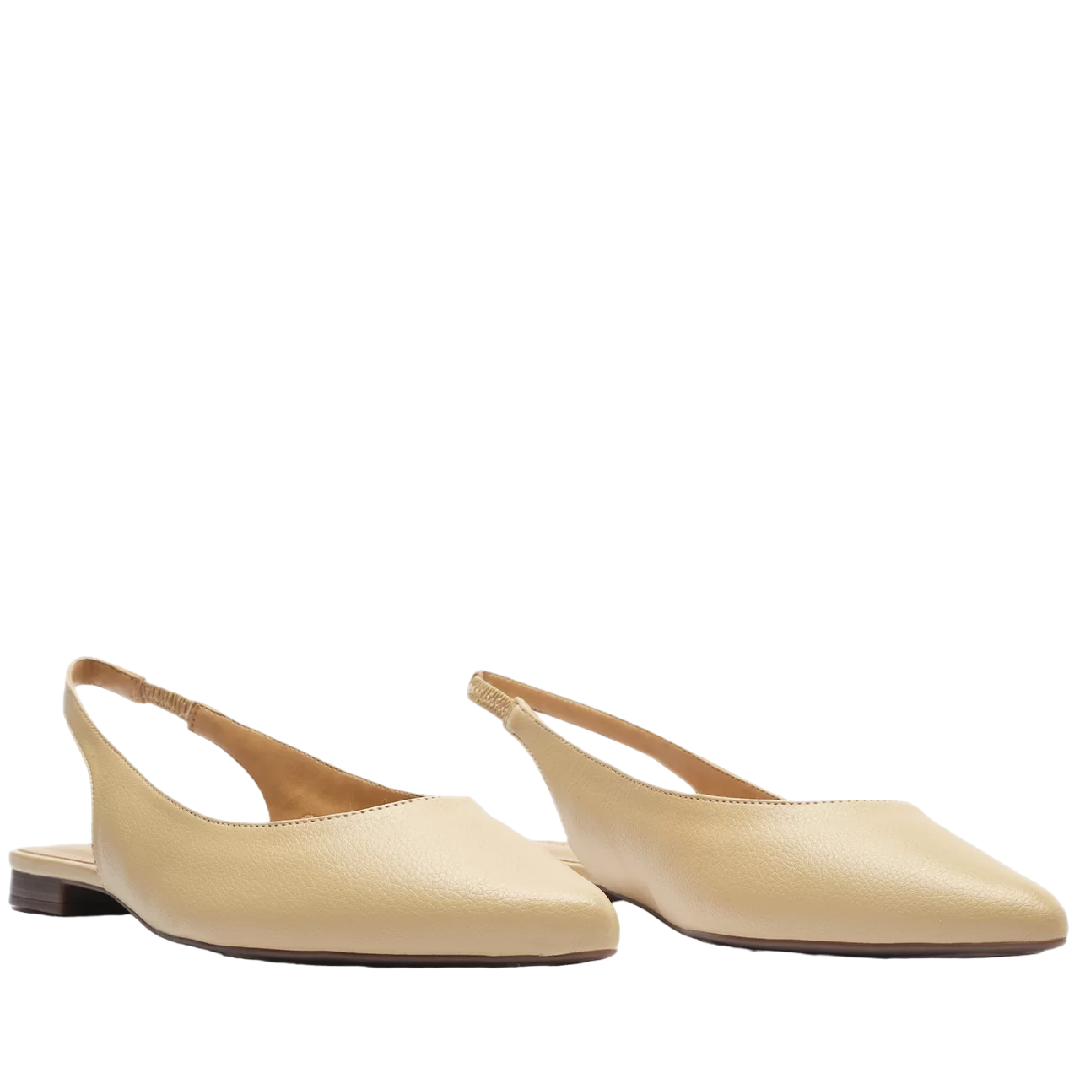 Sapatilha Anacapri Slingback Bico Fino Bege