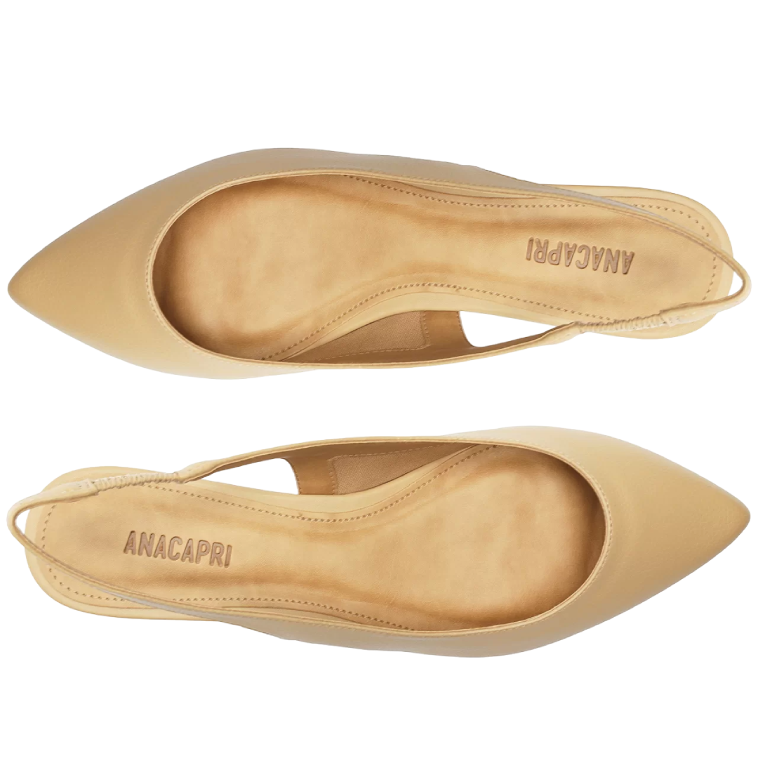 Sapatilha Anacapri Slingback Bico Fino Bege