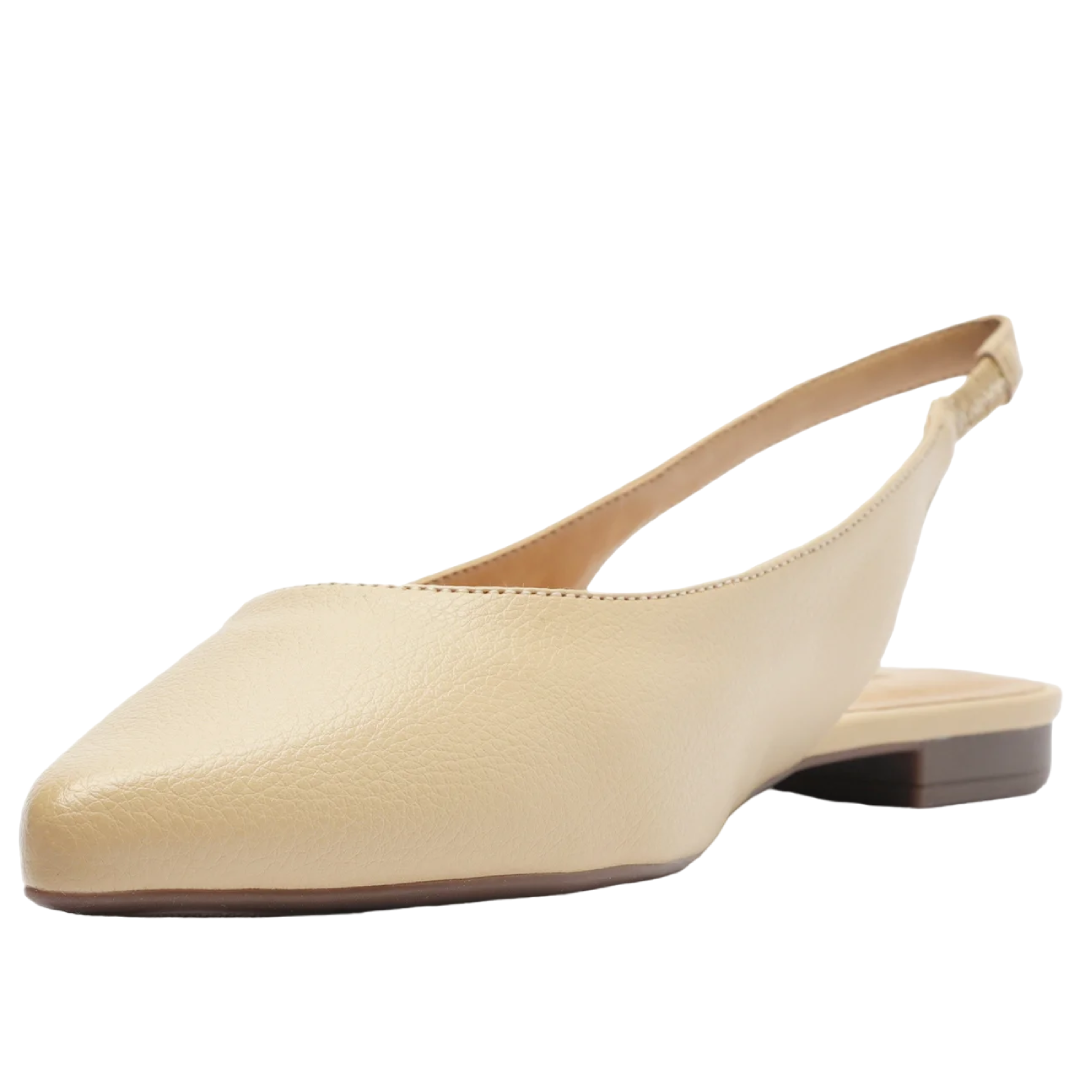 Sapatilha Anacapri Slingback Bico Fino Bege