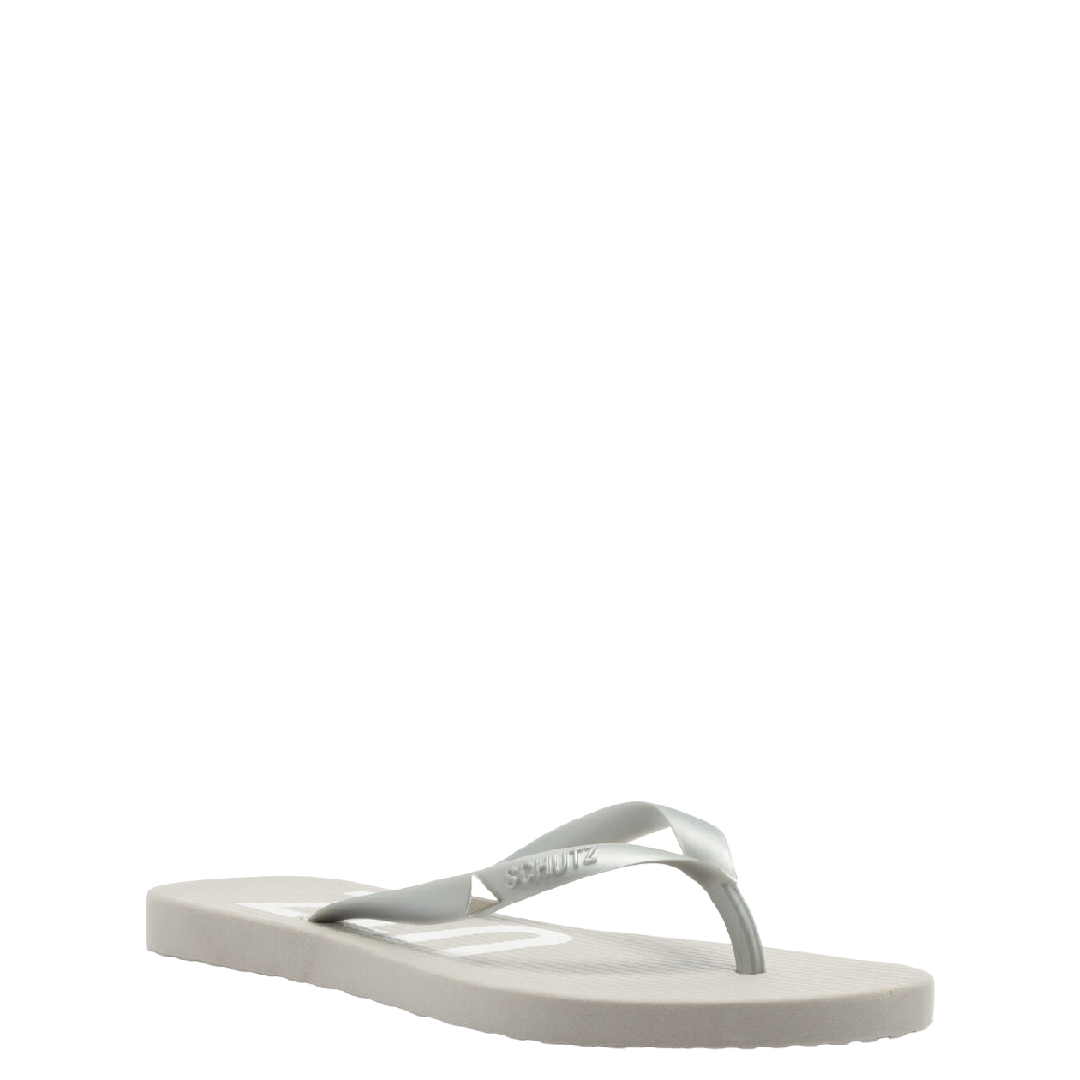 Chinelo Schutz Flip Flop Silver