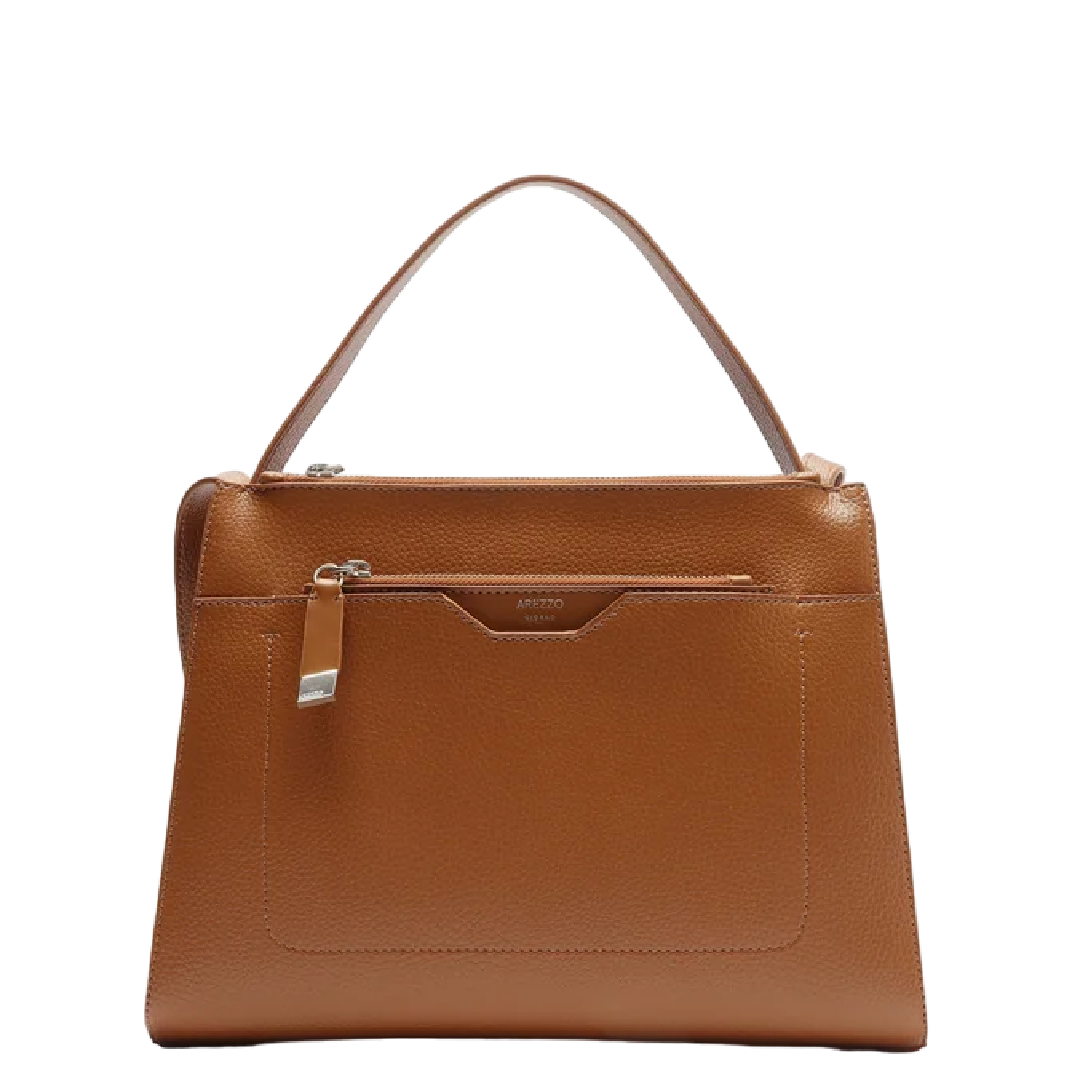 Bolsa Tote Marrom Camel Emilly Grande