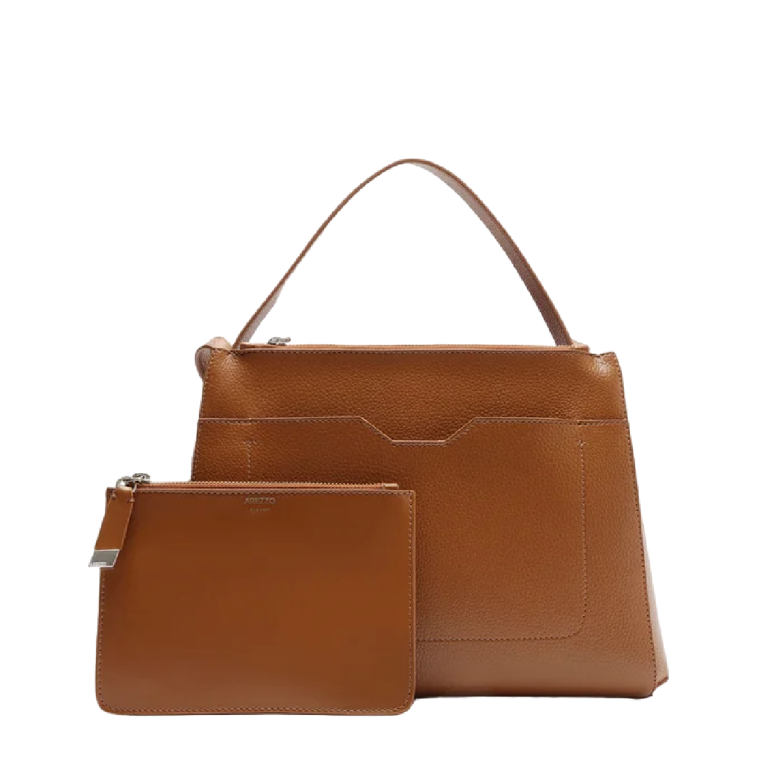 Bolsa Tote Marrom Camel Emilly Grande