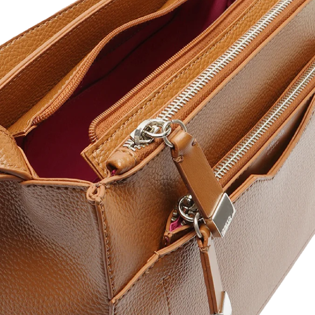 Bolsa Tote Marrom Camel Emilly Grande