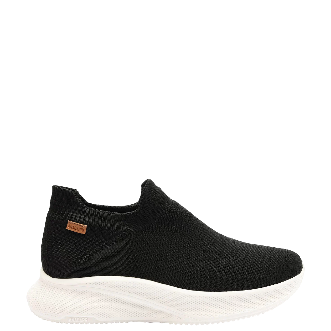 Tênis Anacapri Slip On Sporty Knit Mono Preto