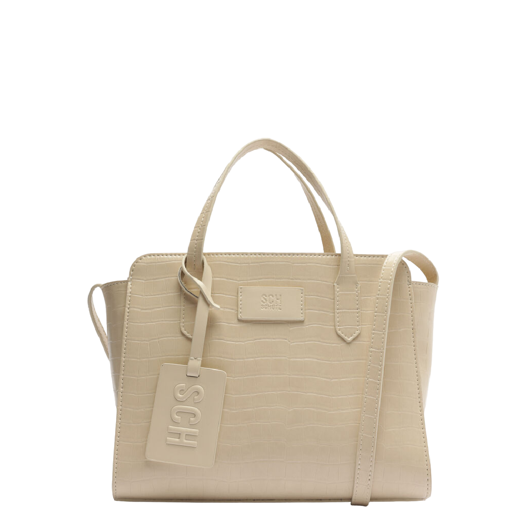 Bolsa Schutz Tote Croco Off White