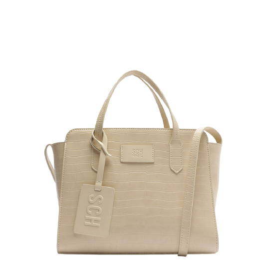 Bolsa Schutz Tote Croco Off White