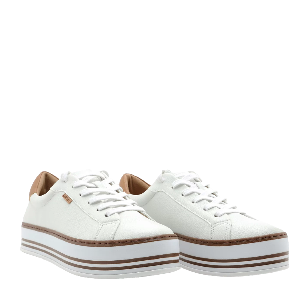 Tênis Anacapri Branco Flatform Paula