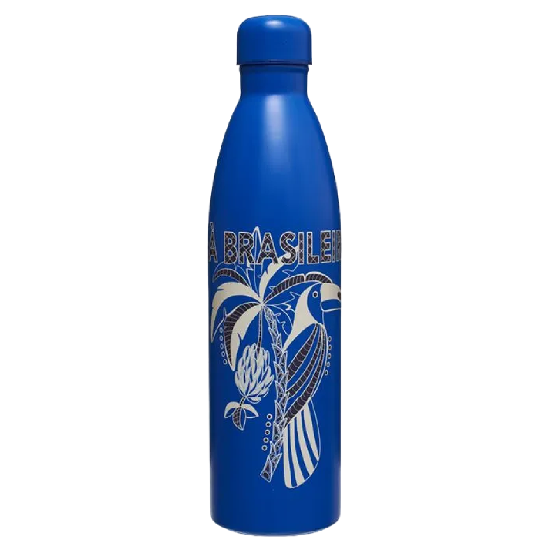 Garrafa Farm Glub Glub 750ml Encanto Tropical Azul