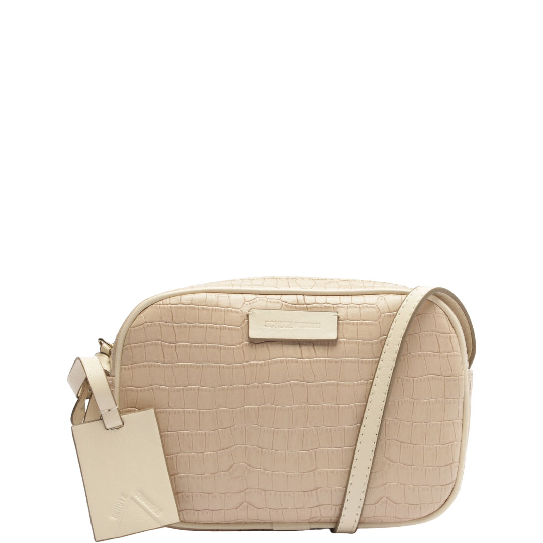 Bolsa Schutz Camera Bag Couro Pequena Off White