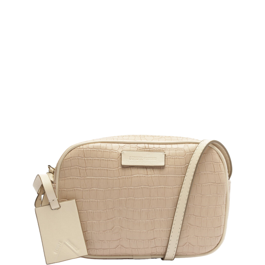 Bolsa Schutz Camera Bag Couro Pequena Off White