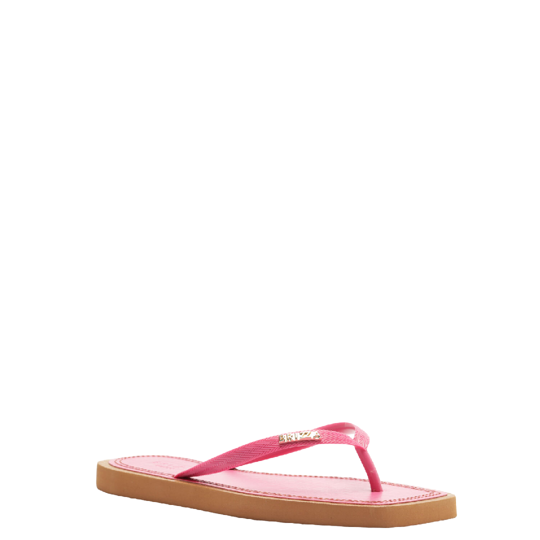 Chinelo de Dedo Brizza Arezzo Rosa Square Palmilha Marrom