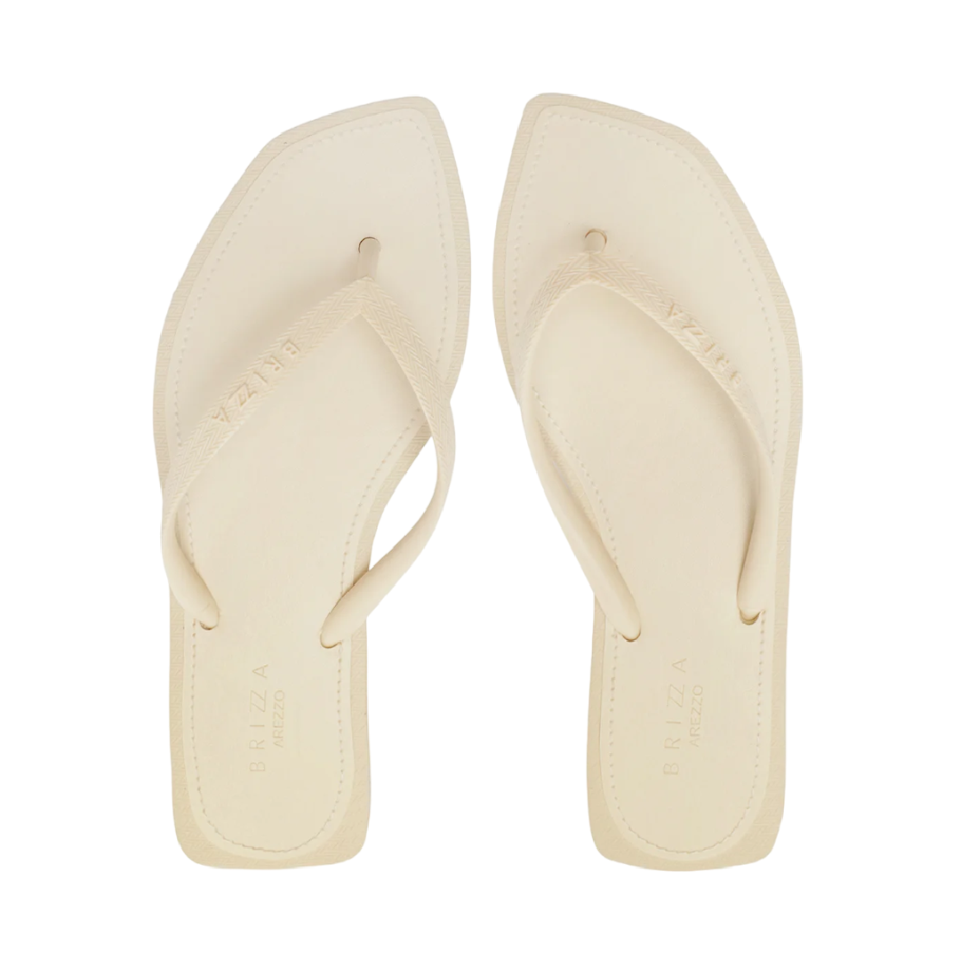 Chinelo de Dedo Brizza Arezzo Off White Recouro Flash Clean