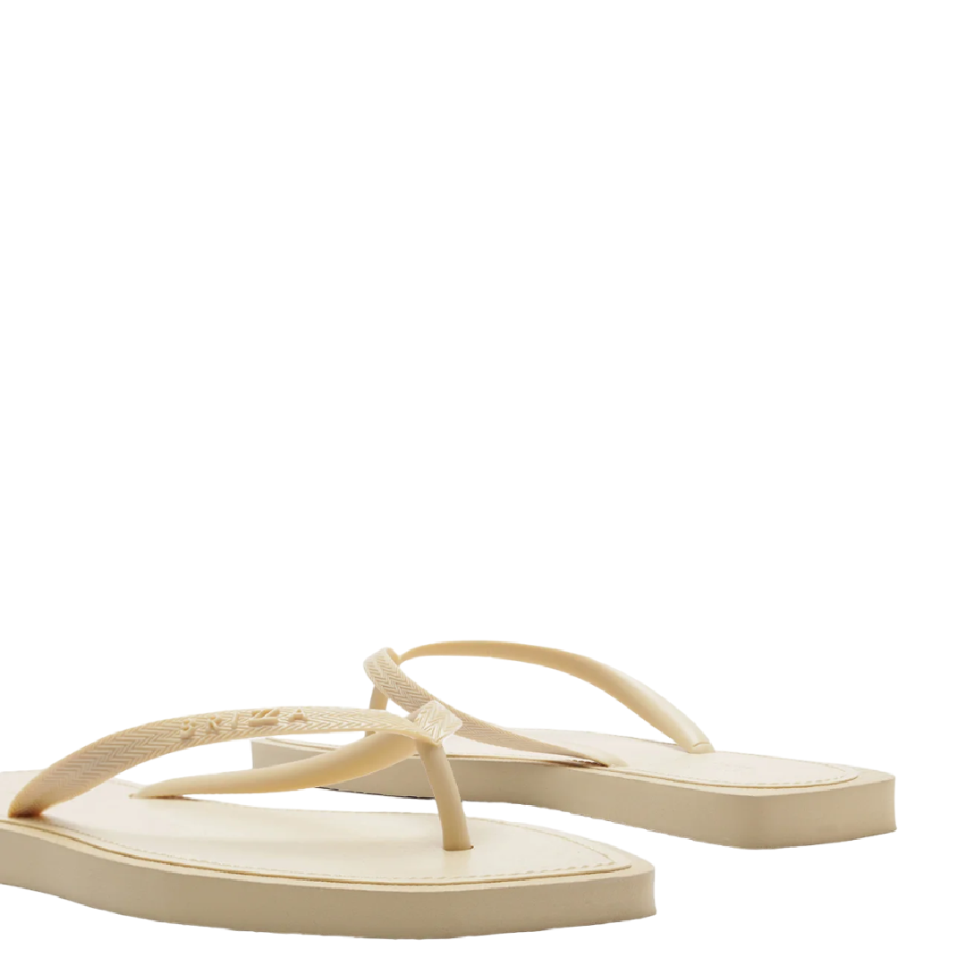 Chinelo de Dedo Brizza Arezzo Off White Recouro Flash Clean