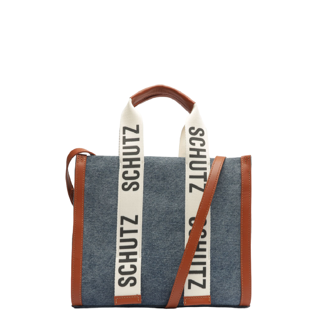 Bolsa Schutz Tote Lona Jeans Azul