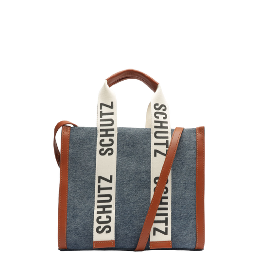 Bolsa Schutz Tote Lona Jeans Azul