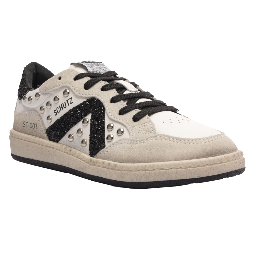 Tênis Schutz ST-001 Aplicações Branco e Preto