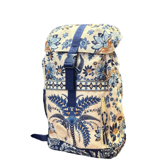 Mochila Farm Coisa Nossa Estampa Encanto Tropical Azul