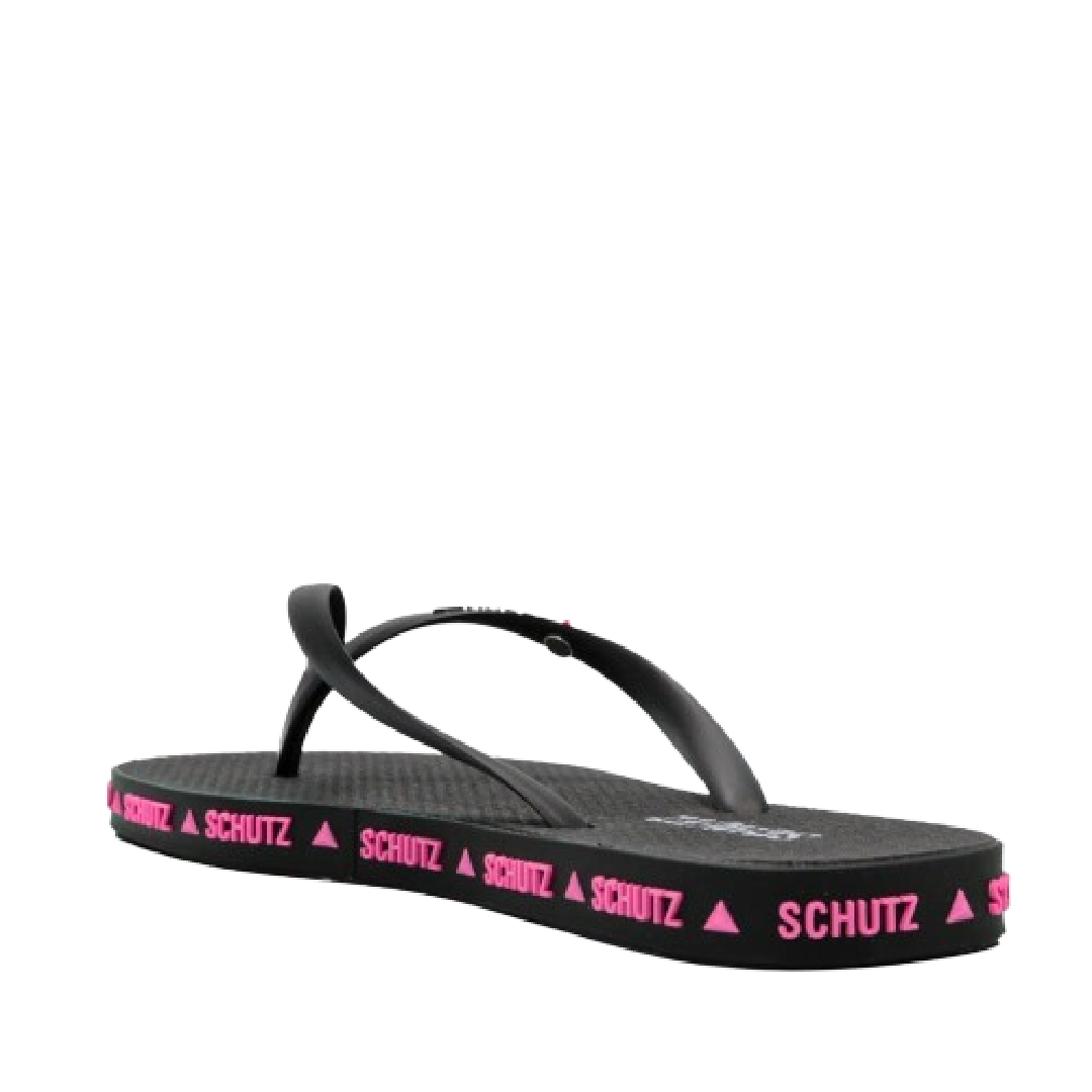 Chinelo Schutz Logomania Preto