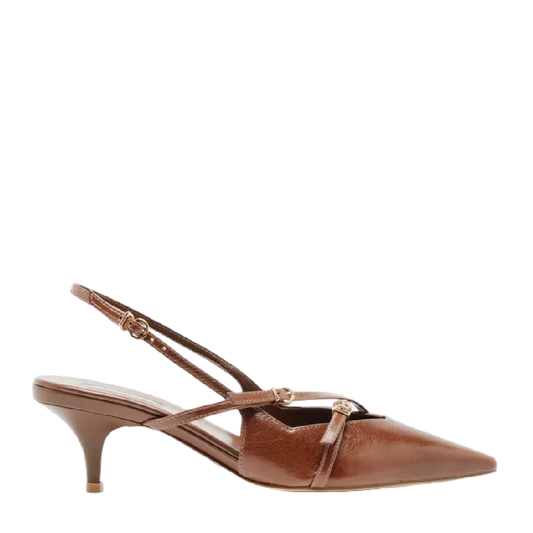 Scarpin Arezzo Marrom Salto Médio Slingback Amélia