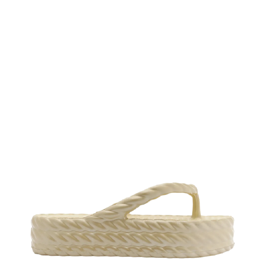 Sandália Brizza Arezzo Dourada Flatform Marrocos Mid