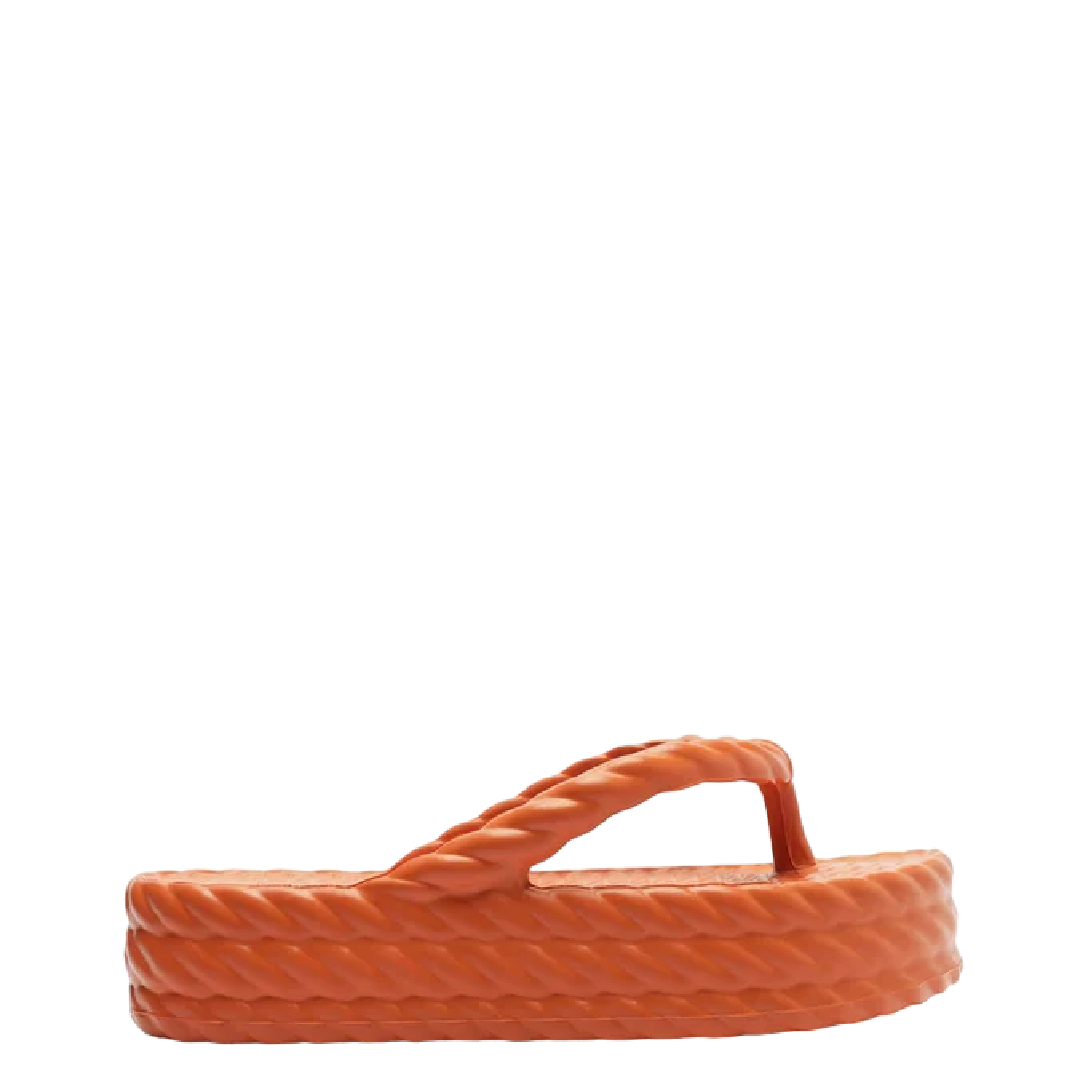 Sandália Brizza Arezzo Laranja Flatform Marrocos Mid