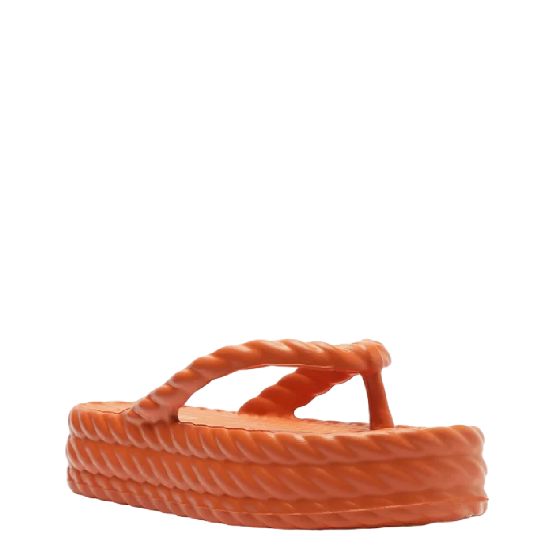 Sandália Brizza Arezzo Laranja Flatform Marrocos Mid