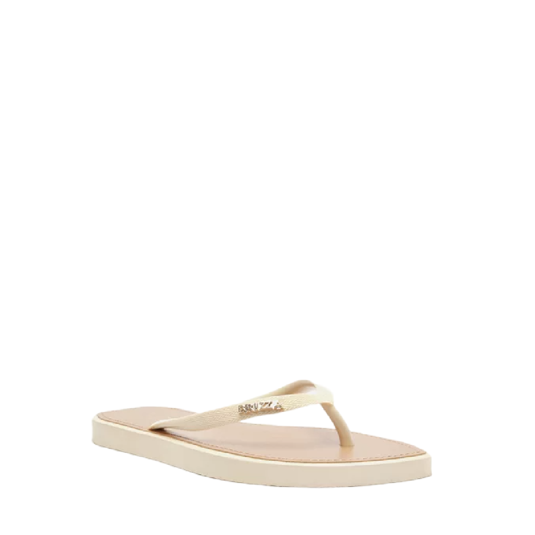 Chinelo de Dedo Brizza Arezzo Off White Leaf Recouro