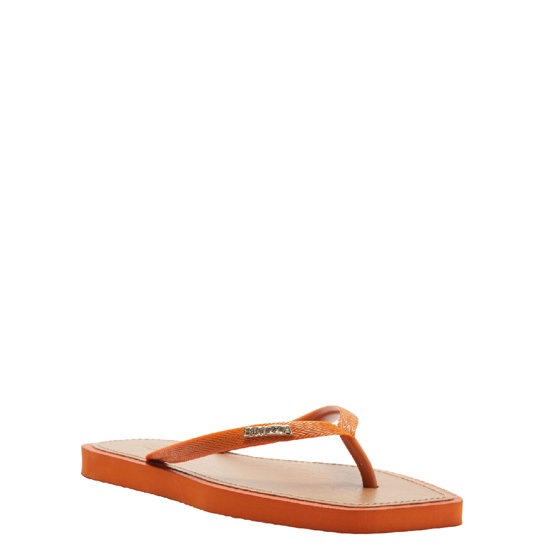 Chinelo de Dedo Laranja Recouro Square Brizza