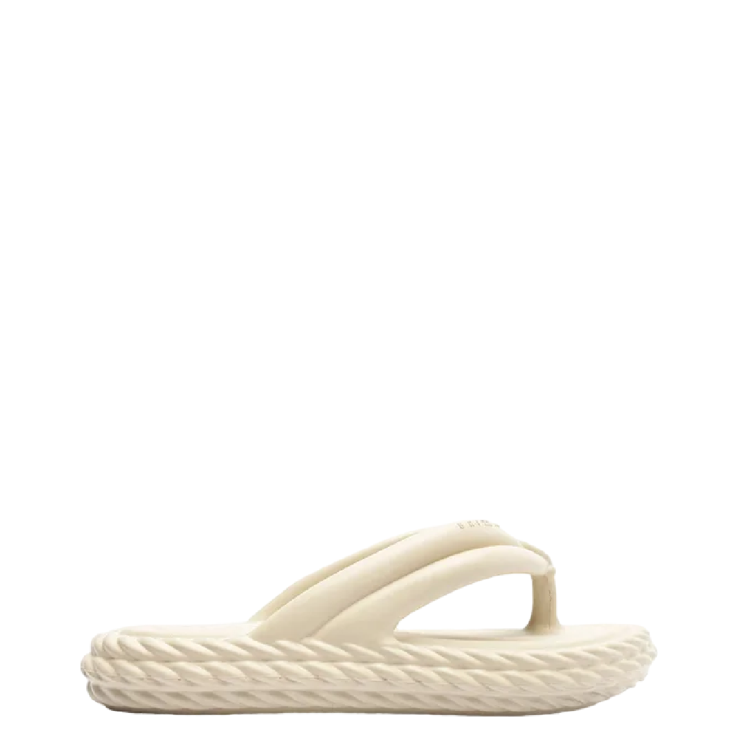 Sandália Brizza Arezzo Off White Flatform Marrocos Bold